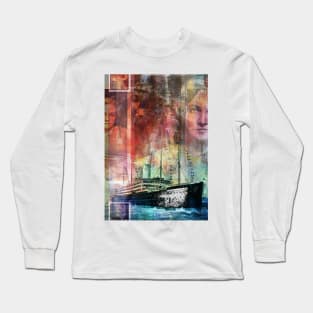 Collage Art Katherine Anne Porter Long Sleeve T-Shirt